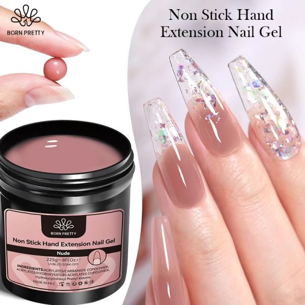 Kit nati Pretty 225G Non Stick Hand Extension Gel Gel Omble Assalta Off UV LED Clear Color Gel Extension Extension Gel Gel Liveli