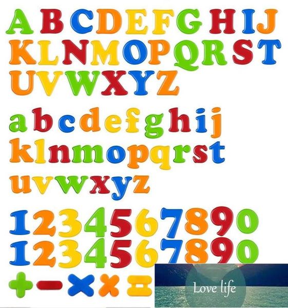 Lettere magnetiche da 78 pc Numeri alfabetico magneti frigorifero colorato di plastica educativa set in materia di ortografia per la scuola materna L3105593