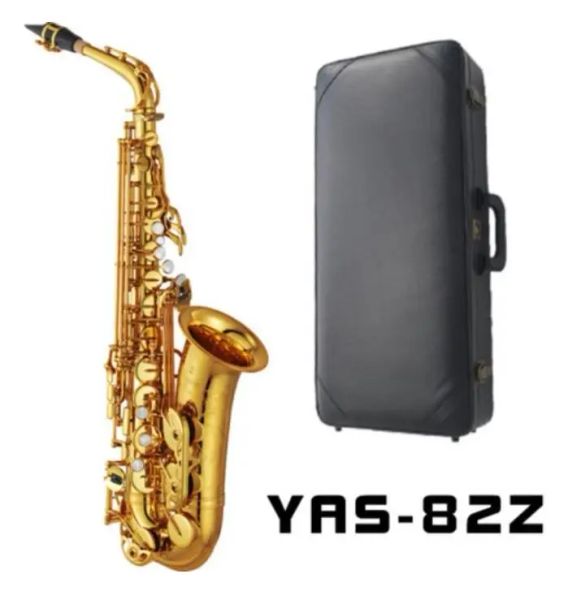 Saxofone 82Z Modelo Alto Drop e Saxofone Gold/ Níquel revestido com caixa da bocal de banda Caixa