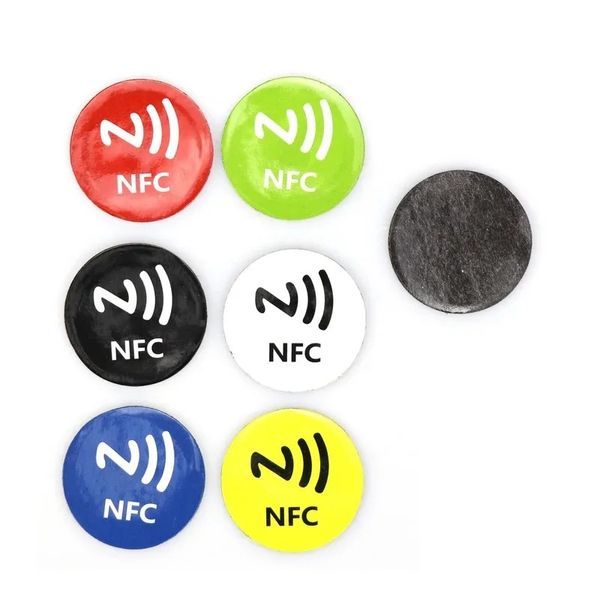 6PCS NFC -Tags Aufkleber NFC213 Etikett RFID -Tag -Kartenkleberschlüssel -Tags Metallic NFC Phone NFC -Aufkleber Alle NFC -Telefone