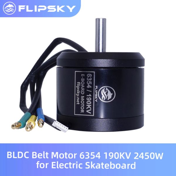 Parte Flipsky Motor sensorial sem escova para bicicleta elétrica/skate BLDC Belt Motor 6354 190kV 2450W eixo 8mm