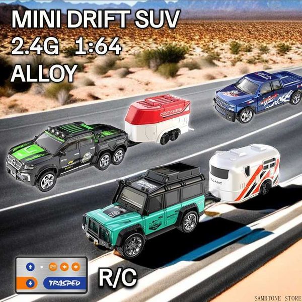 Elektrik/RC Araç RC Arabalar 2.4g 5 kanal 1 64 Alaşım Mini Uzaktan Kumanda SUV Drift Bir saatlik dayanıklı elektrikli arazi aracı