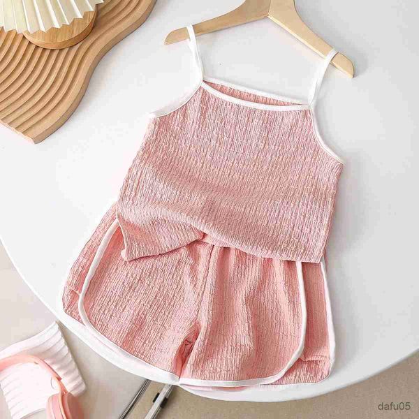 Kleidungsstücke Mädchen Sommeranzug 2024 Kinder Kurzarm Top +Shorts Hosen 2pcs Set Kinderkleidung Outfits Girl Casual Loungewear 0-6y