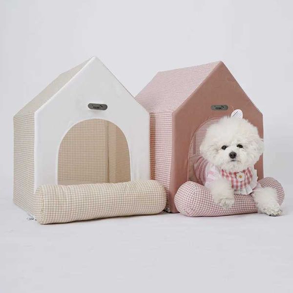 Trägerkisten Häuser Prinzessin Luxusresidenz Teddy Bear Schnauzer Hund Katze Welpe Kitty Indoor Fluffy warme und komfortable Zwinger Pet House Zelt 240426