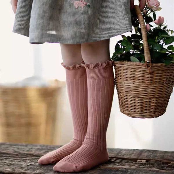 Calzini per bambini Ruffer Kids Kids High High Socks NABINE GIOTH SODDLERS LUNGO CORSO MORDO COTON FOCHIO FLOORE BAMBINI PRINCIPE PRINCIPESSA CAZZE UNIMIFICA