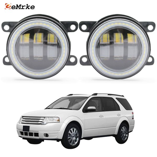 Eemrke LED Fog Lights Assembly 30W/ 40W für Ford Taurus x 2007 2008 2009 mit Clear Lens + Angel Eyes DRL Daytime Running Lights 12 V PTF Car Accessoires