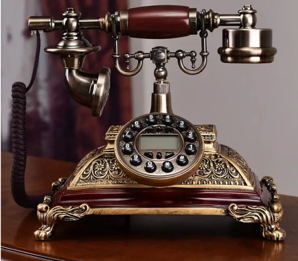 Аксессуары моды Antique Telephone Американский винтажный домашний телефон старомодный встроенный / redial / handsfree / версия с подсветкой.