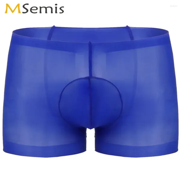 Underpants Mens Underwear Sexy Ultra Shin trasparente Mutandine Gay Stretchy Stocking Lingerie Homme Erotico Short boxer a bassa vita