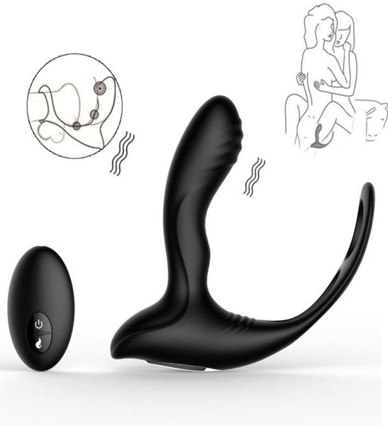 Анальный вибратор с дистанционным управлением массаж предстательной железы Анальная заглушка мужчина мастурбата для взрослых продуктов Силиконовая штекерная штепсельная игрушка для MEN2373403