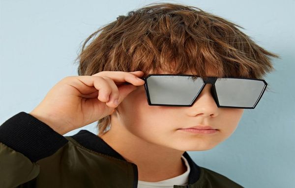 DHL Children Boys девочки милые квадратные солнцезащитные очки Baby Kids Vintage Sun Glasses UV400 защита моды Классический пляж на открытом воздухе E5916139