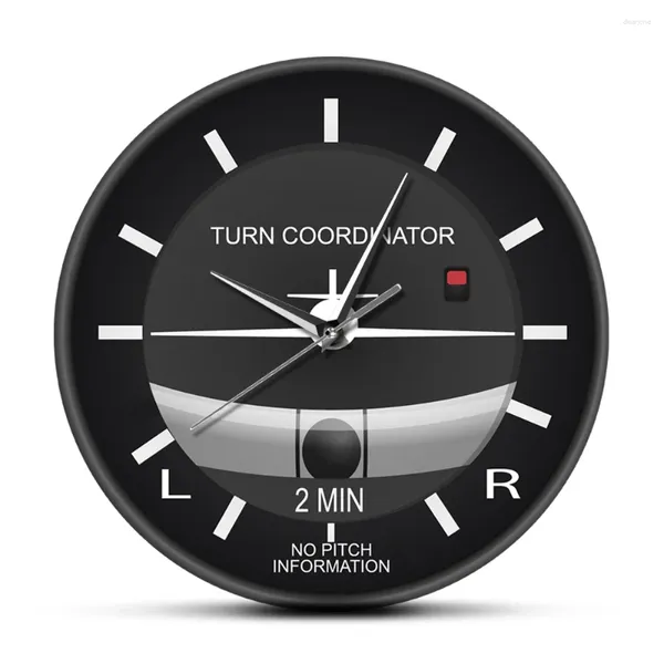 Orologi da parete Cockpit in stile Cockpit Aviazione stampata Aviazione Classic Mute Non ticchettio Guarda Timevoce Aereo Aereo Piallo Gift pilota