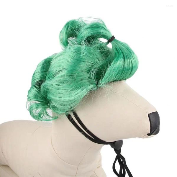 Abbigliamento per cani costume divertente parrucca per animali domestici regolabili realistici per cani gatti cosplay per i capelli accessori incrociati natalizi