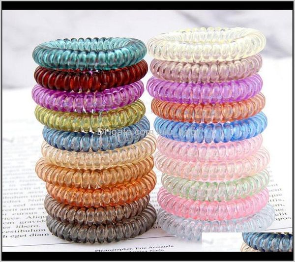 Candy Color Telefon Drahtkabel Binde Girls Kinder Elastizitätsband Ring Frauen Seil Armband Dehne knackig 7Jgiq Gummibänder Hdb3k4222761