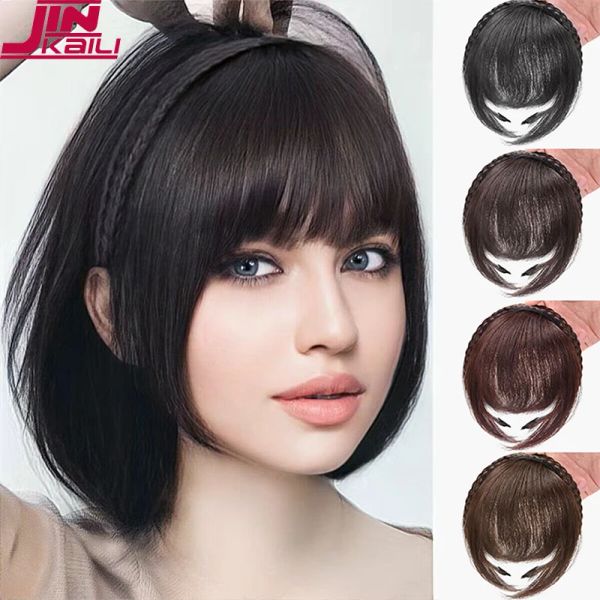 Pony Pony Synthetic Stirnband Fransen Perücken Bang Haarband Hair Frauen Mädchen Clips im Haar Accessoires Haarteil Clips Clips