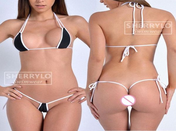 G String Micro Thong Bikini Set colorato mini bikinis 2020 Mujer Swimwear Women Swimsuit Female Female Extreme Bathing Suit CIAJ7302621