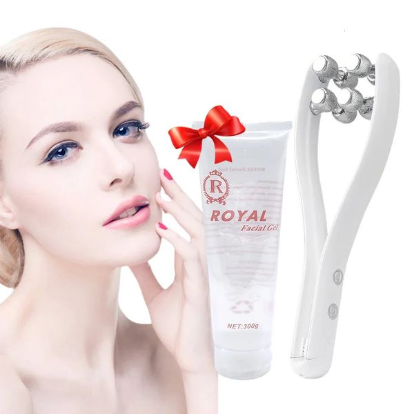 EMS Beauty Instrument Face Slimming Massger Y em forma de contorno delicado levantando o rolador de rugas anti -envelhecimento RF Roller 240416