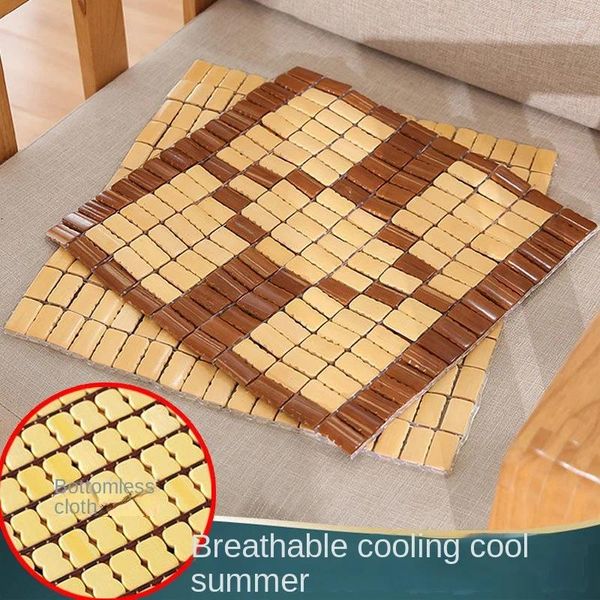 Cuscino Mahjong Mat Summer Seat Summer Office Sedia traspirante auto Studente Sgabello Bamboo