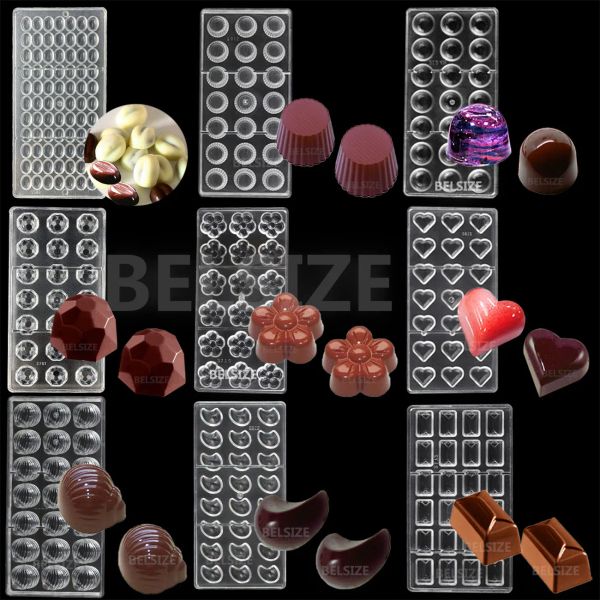 Strumenti di pasticceria da muffe, policarbonato di cioccolato al cioccolato bomba bomba a forma di proiettile dolci caramelle bonbons pasticceria