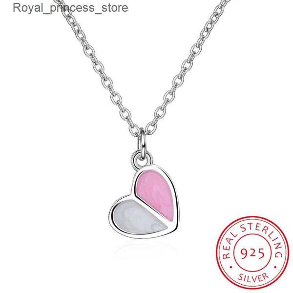 Collane a pendente 925 collana in argento sterling gelato collana a forma di cuore collana da donna con un regalo di buon amico S-N225 Q240426