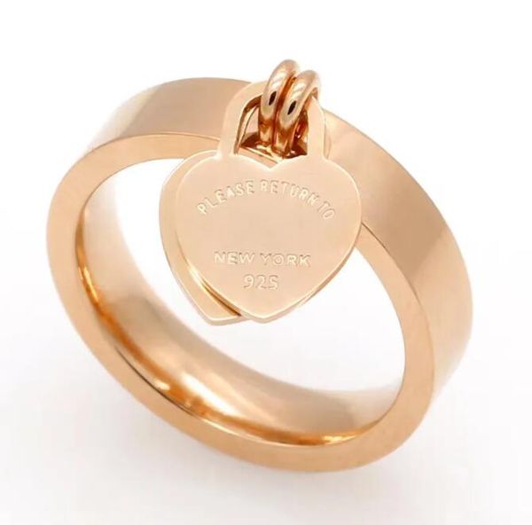 Anello di lusso unisex di moda di vendita calda per uomini donne unisex designer anelli gioielli anelli a forma di cuore a forma di cuore