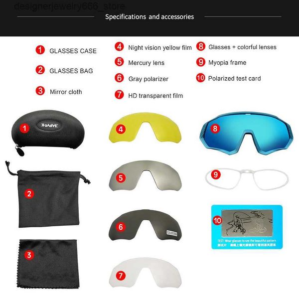 Occhiali da sole 2024 Movimento di polarizzazione 5 bicchiere da biciclette MTB Fishing e Goving Goggles Sicurezza della moda Q240425