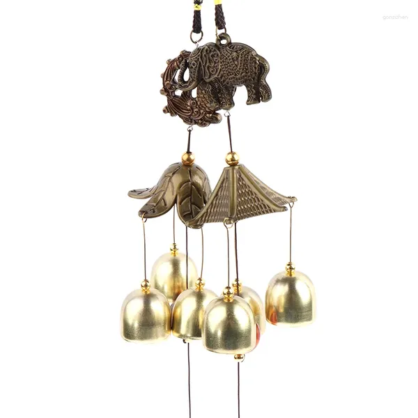 Dekorative Figuren Antique Wind Chime Copper Yard Garden Outdoor Lebende Dekoration Metall Chimes Chinesische Oriental Lucky Bell