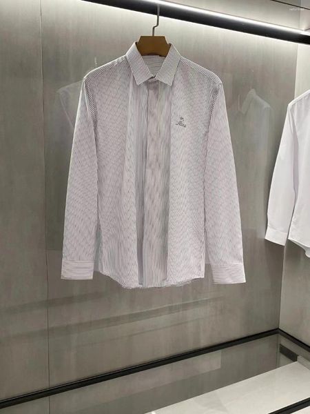 Camicie da uomo 2024 Summer Material di cotone di alta qualità boutique taglio pulsante personalizzato COMUNICO camicia casual