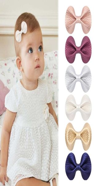 S791 Baby Girl Faux Leather Butterfly Butterfly Bowknot Barrettes Kids Clipes Hair Clip