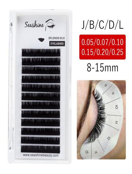 Conhas de cílios falsos do mar cílios individuais 1 bandeja JBCDL Russia Lashes de extensão de extensão Natural Longo 100 Mão feito em 65407774