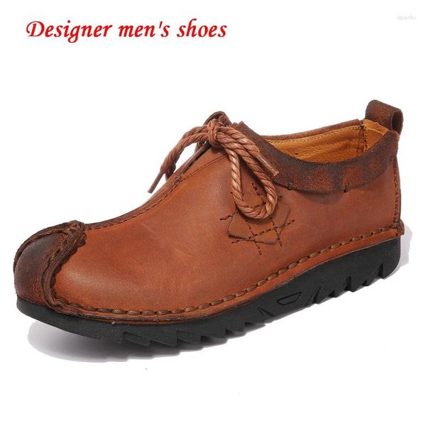 Freizeitschuhe Männer echte Lederlaafer Moccasin Sneakers Cowhide hochwertiger kausal männliche Schuhschuhe -Boot Designer