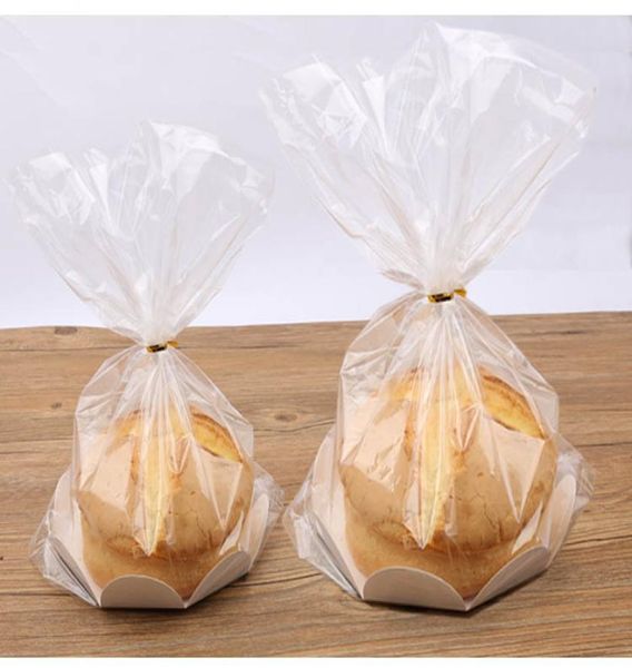 6 polegadas17 cm de 8 polegadas de chiffon embalagem de chiffon Baking Baking Bolo Caixa de papel para pão de pão Bag1647944