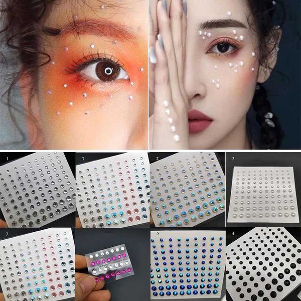 Tatuagem Transferência de tatuagem Face Jewels Diamond Makeup Art Eyeliner Glitter Face Jewelry Sticker Tattoo Tattoo Ferramentas de Maquiagem do Corpo de Partem