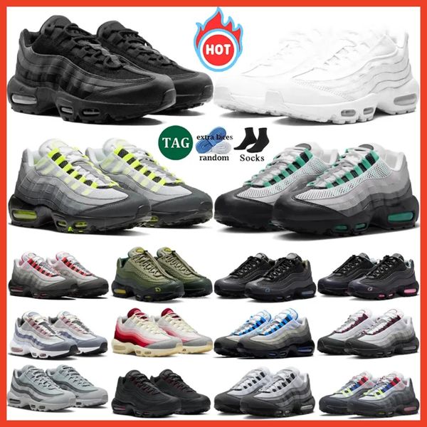 Neon Max 95 95s Designers Sapatos Mulheres Menções Tiple preto Braço rosa Beamn Blue Green Tean Redbred Trainers Sports Sneakers Shoes HSW426