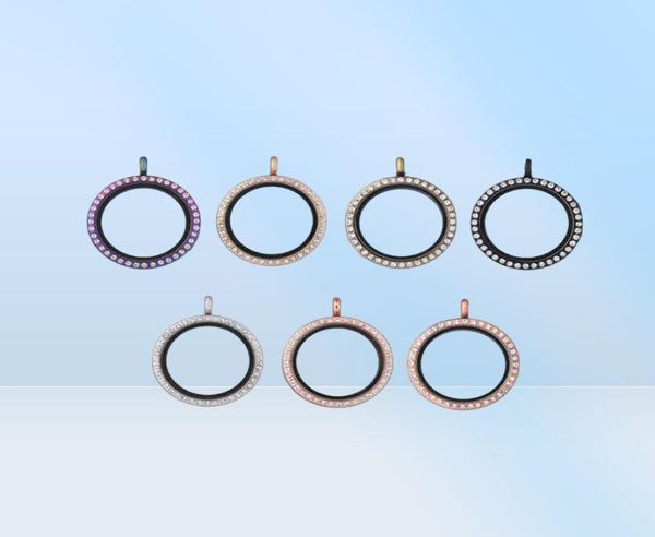 10pcslot 30mm Yuvarlak Yüzen Takılar Köpüklü Madde Kolye Kristal Cam Yaşam Bellek Yüzen Madele Zincirleri X079778538316996