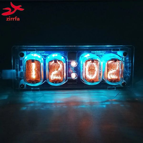 Zubehör ZIRRFA Elektronisches DIY -Kit in12 Nixie Tube Digital LED Clock Circuit Board PCBA NO GLOW TOBES