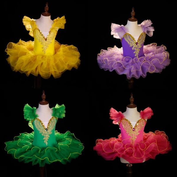 Crianças Crianças Ballerina Ballet Tutu Dançante Crianças Swan Lake Dance Costumes Roupas para meninas adolescentes Roupas de balé 240412