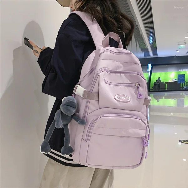 Backpack Fashion Men Solid School Bag for Girls Boys Lovers Rurson High School Book Bagn Bagne Travel Mochila