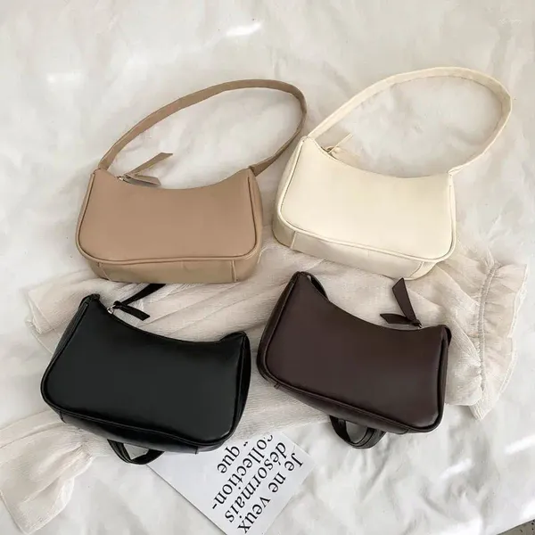 Totes Fashion Women Shole Asconde Borse Casual Ladies Pure Color Piccole Borse Borse Eleganti PU Leather Hobo