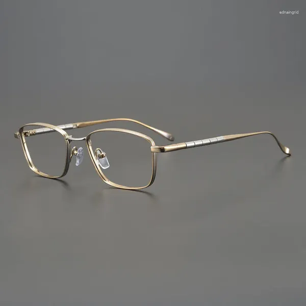 Sonnenbrillen Frames ultraleichte reine Titanien Brillen Rahmen Vintage Männer Optische Brillen japanische handgefertigte verschreibungspflichtige Retro -Brille