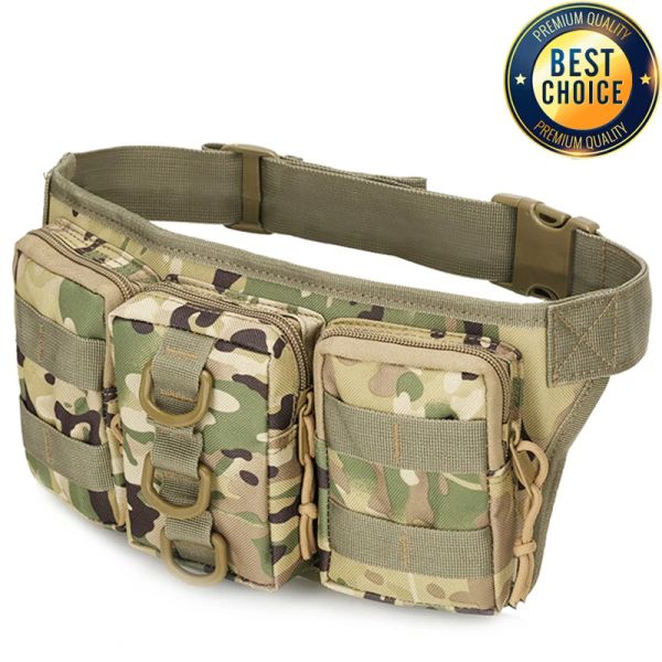 Taschen Utility wasserdichte taktische Taillenpackung Outdoor Tailentasche Militär Camping Wanderhüftentaschen Tarnung Taille Fanny Pack