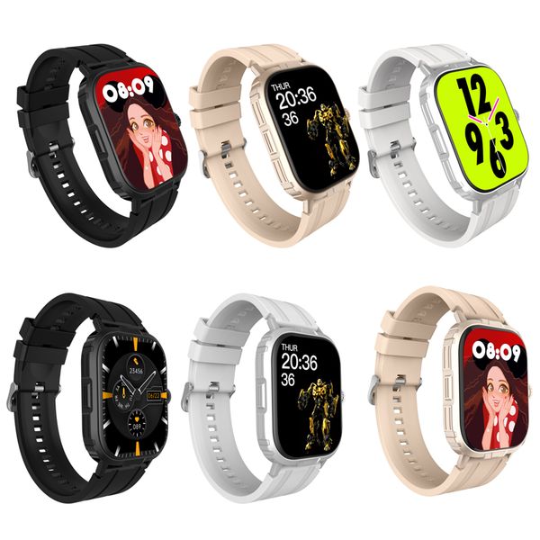 Smartwatch jq005 hd tam dokunmatik ekran 2 kayışlar bt müzik çağırıyor Reloj inteligente fitness tracker gt4 akıllı saat jestini cevaplayan lingdong adası