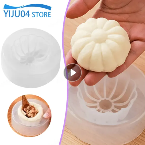 Moldes chineses Baozi Mold Mold Diy Prie Pie Bolasco fabricante de bolos de caldo cozido Fazendo pão de molde fabricantes de pão de cozinha Gadgets Ferramenta