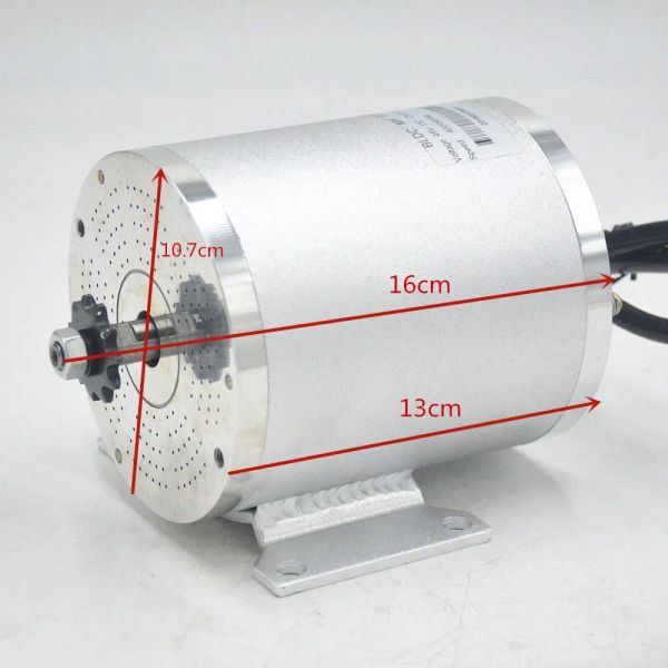 Parte 48V 60V 2000W Motor DC sem escova, motor elétrico para veículo elétrico, peças de bicicleta elétrica