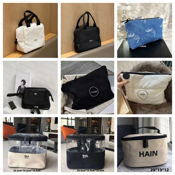 Denim Blue Designer CC Bolsa de maquiagem Moda Moda Feminina Bolsa de maquiagem Zipper Bordado 20 Bolsas de maquiagem diferentes roupas de viagem