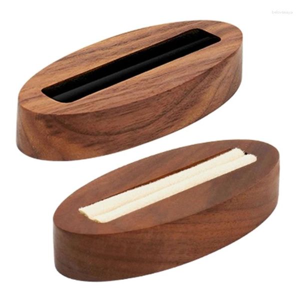 Caschetti per gioielli Anelli per matrimoni in legno per matrimoni Display Women Orecchini per le orecchie del vaso di stoccaggio per la vendita di negozi al dettaglio