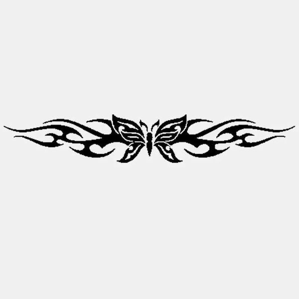 Tatuaggio trasferimento auto adesivo farfalla per decalcomania adesivo grafico flame tribale auto pvc auto auto impermeabile impermeabile in bianco/bianco 18 cm*3cm 240426