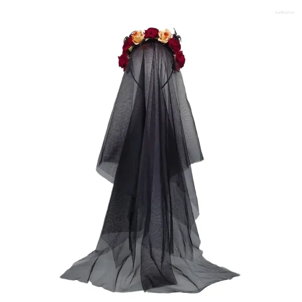 Clip per capelli spaventosi Halloween Bride Headband divertente Ghost Ghost Cesplay Party Testa