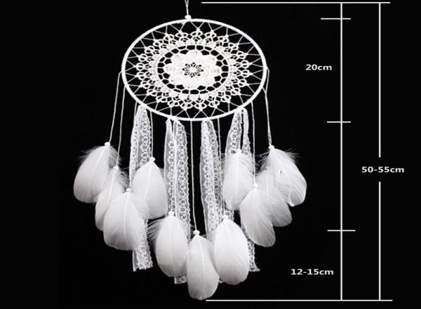 Dreamcatcher Wind Chimes Handmade Nordic Dream Catcher Net com Feathers Wall Wall Hanging Dreamcatcher Craft Presente Decoração de casa Decoratio4660071