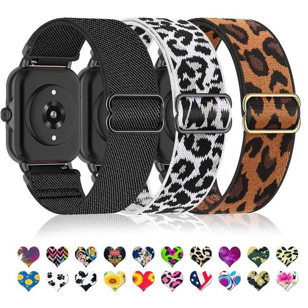 Sehen Sie Bands Shiny Elastic Band für Amazfit GTS 4-3-2-e-Mini/Pip-U-S Lite/Stratos 2 20mm/22mm Bohemian Pride Bracelet GTR-4-3PRO-2E 240424