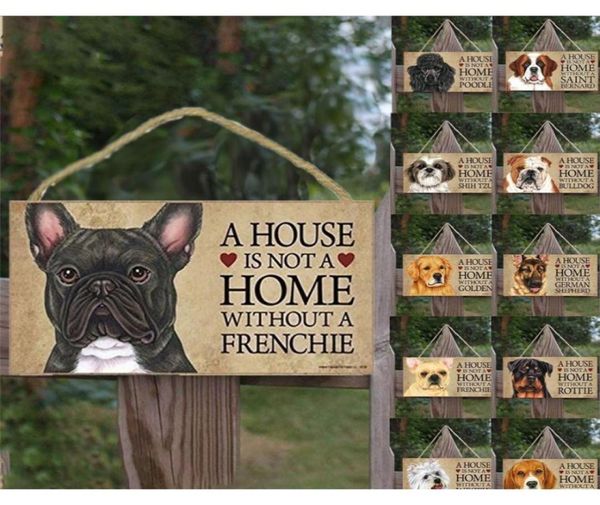 Etichette per cani Accessori per cani rettangolari in legno Accessori adorabili Amicizia Plaques Plaques Rustico Decorazione per la casa HHC2145 AF8710663